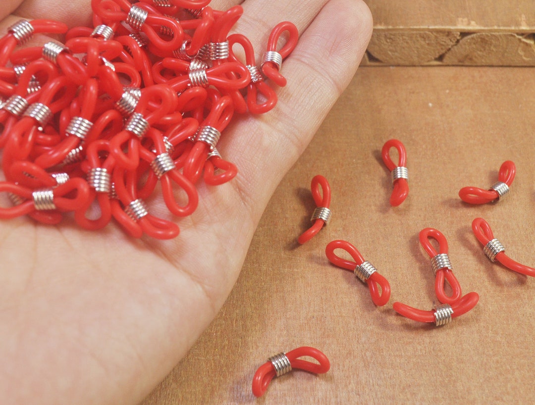 Red Eyeglass Holder,rubber Glasses Chain Holders,30pcs Eye Glasses Spectacle Chain Strap Holder