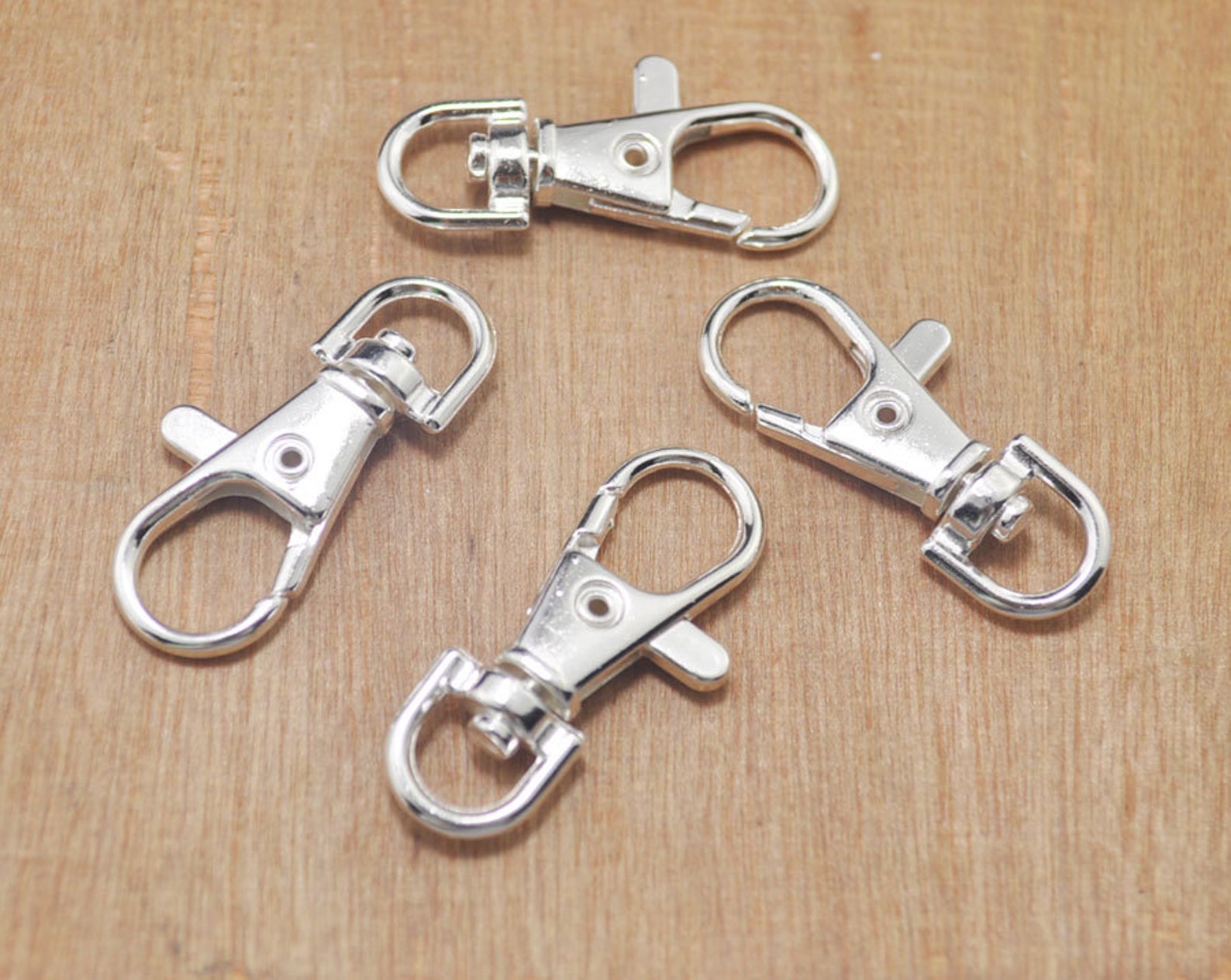 Silver Key Clasps10pcs Silver Keychain Clasp Findings Etsy