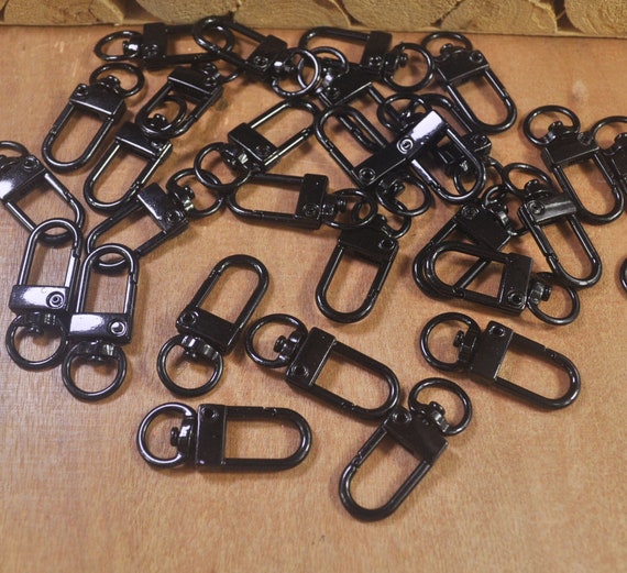 30pcs Black Lobster Swivel Clasps Key Ring, Lobster Clasp,swivel