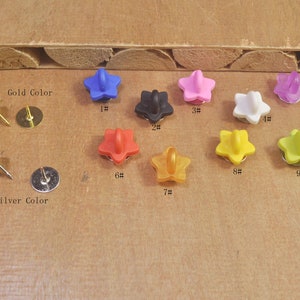 20 sets Tie Tacks Blank Pins With Colored Backing，Star Rubber back , Rubber Clutches Backings Backs Clasp for Enamel Lapel Pin