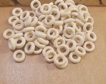 200Pcs Round Unfinished Natural Wood Ring Circle,Macrame ring,wood beads,wooden craft supplies,12mm