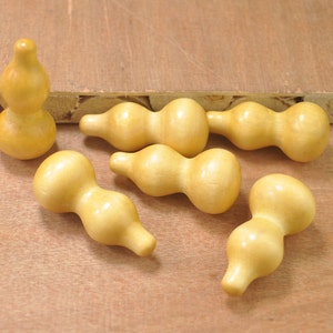 Wooden pendant craft,15pcs Unfinished Natural Wood Gourd Wood Cucurbit Large Size Wood Calabash No Hole,wood beads finding 41x20mm