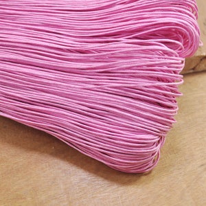 20 yards /50 yards Pink Waxed Cotton Cord,1mm Macrame Cord,Nacklace and Bracelet Cord,Beading String Cord,diy cord -- FF140