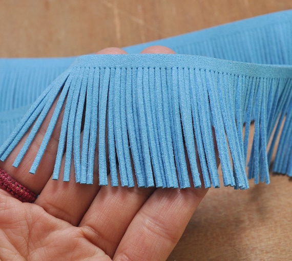 YEQIN Fransenborte Aus Baumwolle – Marineblau, 25 Mm Breit, 4,5 Meter Lang, Ideal Für DIY & Dekoration