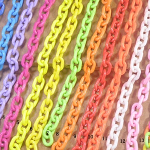 27.5“ Oval Chunky chain links,Plastic Open chain links,Curb chain links,Acrylic Chains for Jewelry Making Chain,choose your like