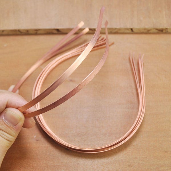 20pcs 6mm copper headbands,metal headband, plain headband, hair hoop,metal band, hair band, plain tiara,bent end headband,Wholesale headband