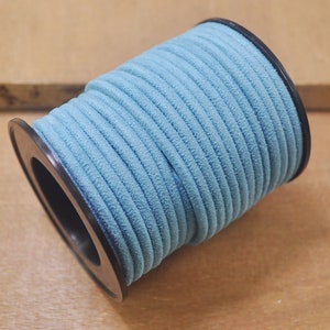 ¡Nuevo! Cordón redondo, 10yards 3mm isla azul Faux Suede Cord Leather Lace Beading Necklace Making String Bracelet, Vegan Suede Cord-19 #