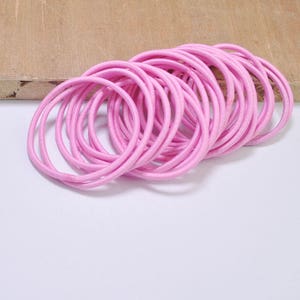 DIY hair elastics,50pcs or 100pcs Elastic Cord,Pink hair elastic cord,hair ties,ponytail holder elastic,pigtail holders 2mm