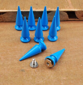 Borchie Punk Rock Glarks Kit Di 355 Punte E Borchie Punk, In Lega Di Zinco, 7 Misure, In Borchie Proiettile