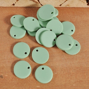 10 Pieces Mint Green Round disk clay earrings Pendant, polymer clay,Polymer Clay Disc Beads, Polymer Clay for Earrings or Necklaces,18mm
