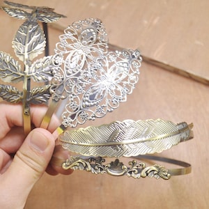 Metal Leaf Headband - Etsy display picture 2
