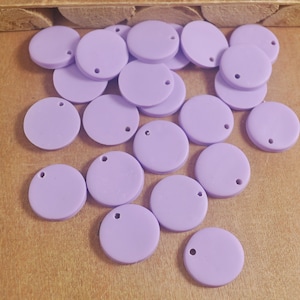 10 Pieces Violet Round disk clay earrings Pendant, polymer clay,Polymer Clay Disc Beads, Polymer Clay for Earrings or Necklaces,18mm