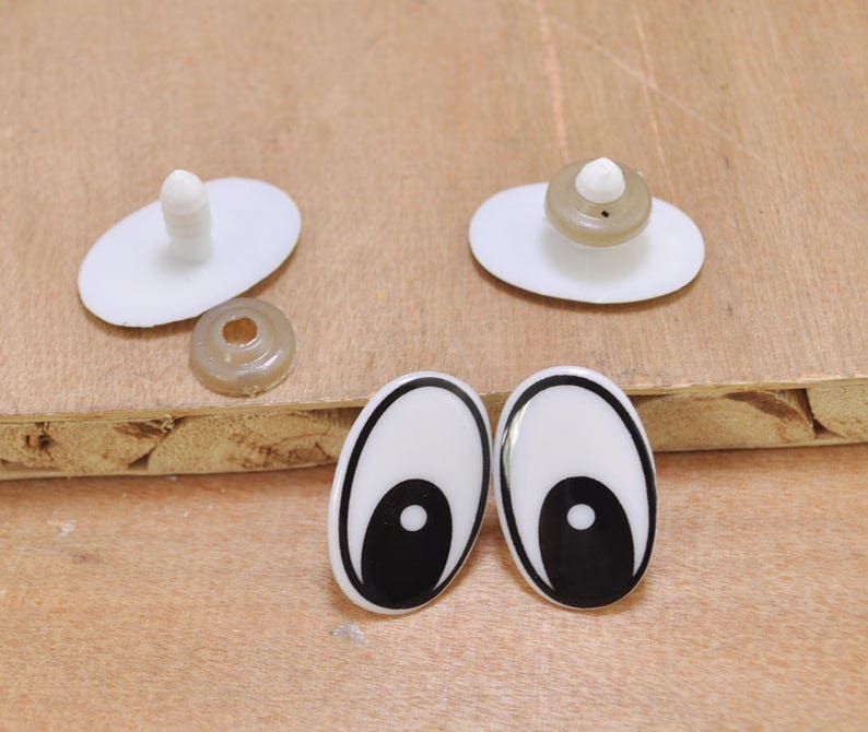 10pair20pcs Large Plastic Oval Comic Eyes / Safety Eyes / Etsy