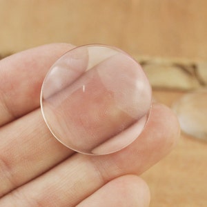 100pcs 30mm Clear Round glass Domed cabochons for Making Photo Pendant, Transparent Glass beads,transparent glass Domes,jewelry Cabochons