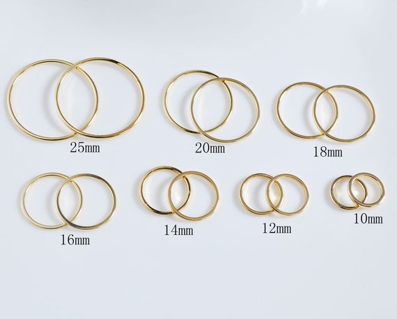 8mm/10mm/12mm/14mm/16mm Stainless Steel Jewelry 18K Gold Plated