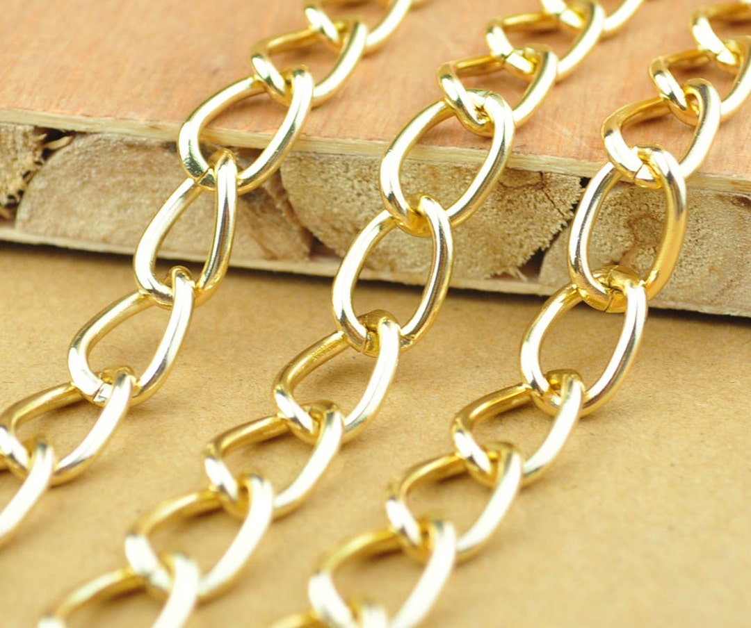 Chain,light Gold Aluminium Chain,1 Meter3.3 Feet, Twist Cable Link