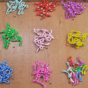 10 Colors eyeglass holder,Rubber Glasses Chain Holders,20/50pcs Eye Glasses Spectacle Chain Strap Holder Rubber Loop Ends-- 21x4mm