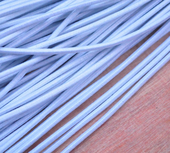 5yards/10yards/50yards White Elastic Cord,2.5mm elastic cord trim,stretchy rope,elastic strings,Nylon Exterior Rubber Interior