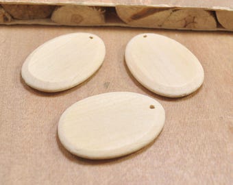 20pcs Wood Pendant, Unfinished Natural Wooden Charm, Flat Water Drop earring,Wooden Bead --43x32mm