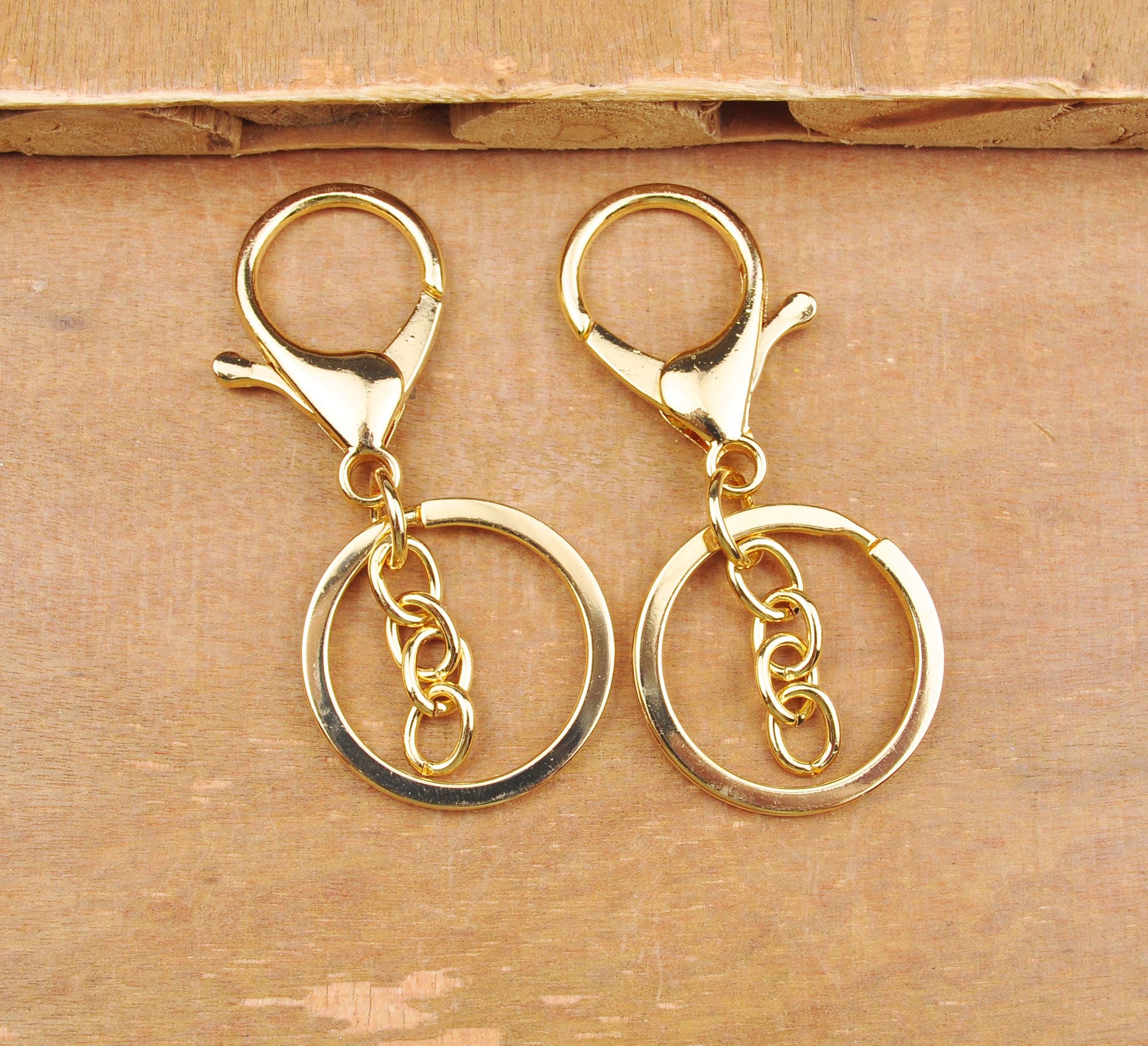 10-Rings Vintage Key Chain Big Keyring 8.5cm Diameter Large Lobster Clasp Key  Chains Multiple