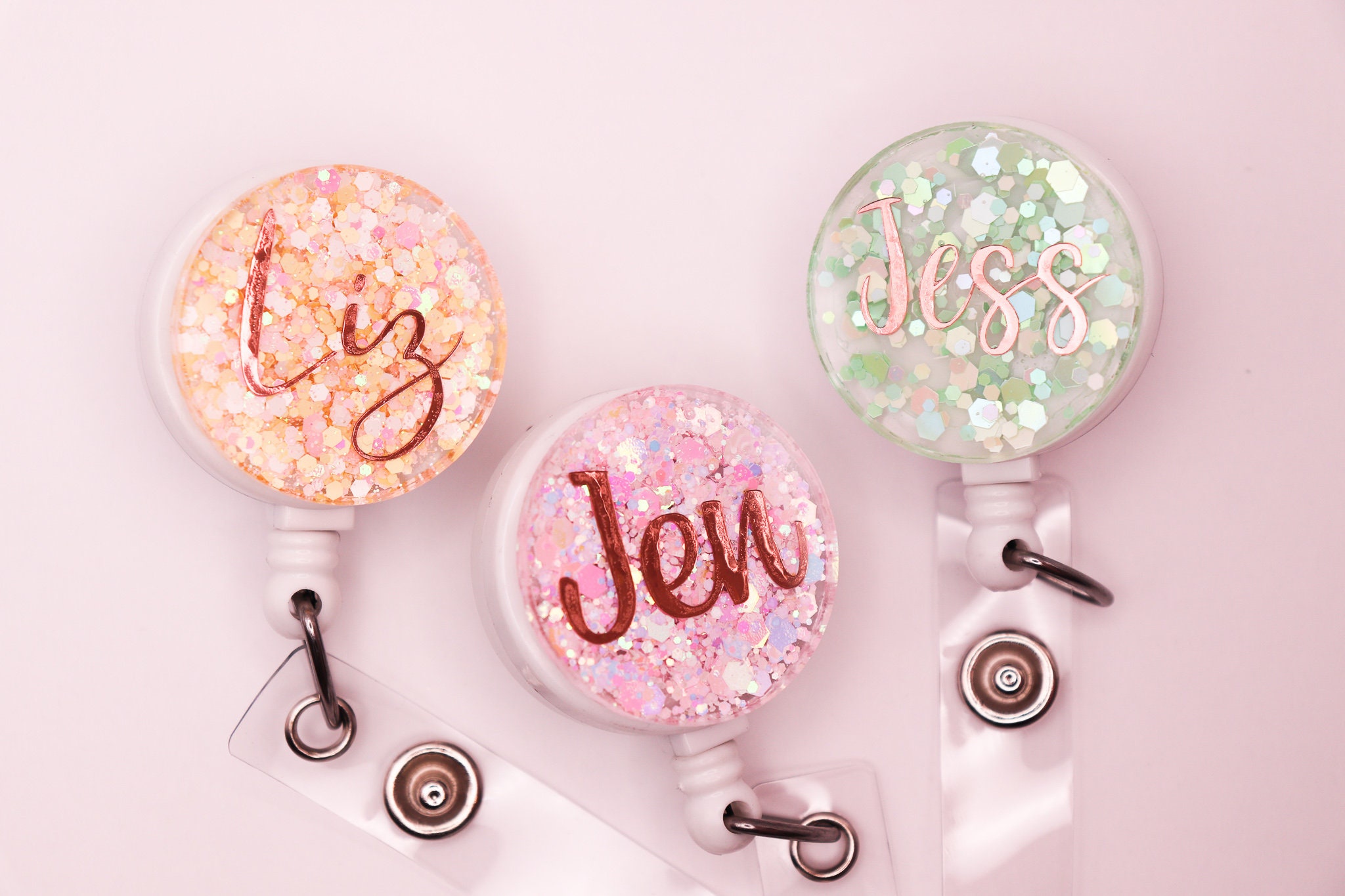 Custom Mini Badge Reel With Name Etsy Australia