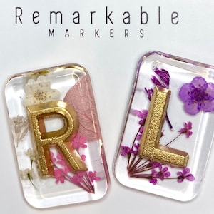 X-Ray markers - Florals with gold letters.