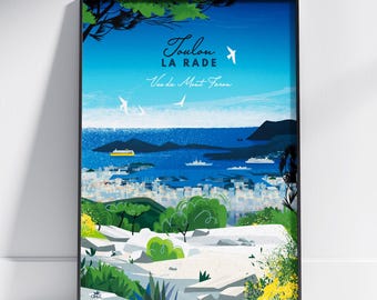 PLAKAT „Hafen von Toulon – Blick vom Mont Faron“
