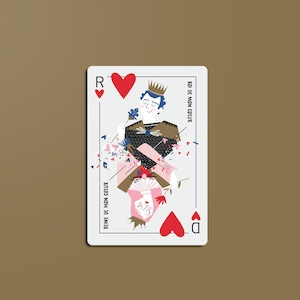 CARTE " Roi & Reine de mon cœur "