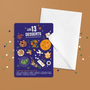 CARTE DE VŒUX " Les 13 Desserts " de Provence