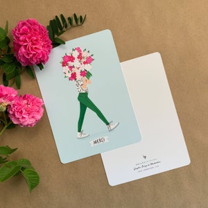 “Thank you” CARD - Bouquet of flowers