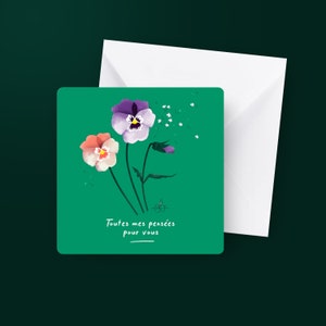 CARTE " Toutes mes pensées pour vous "
