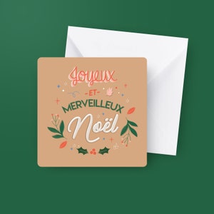 CARTE " Joyeux et Merveilleux Noël "