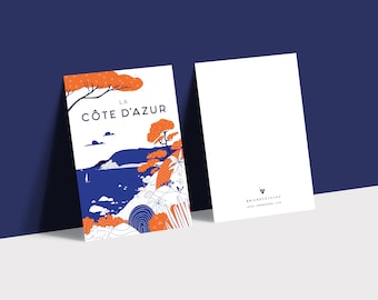 CARTE " Côte d'Azur "