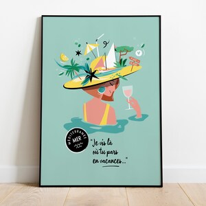 CARTEL "Vivo donde tú vas de vacaciones..."
