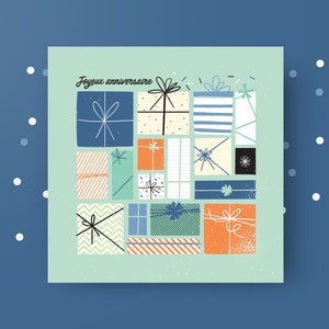 CARTE "Cadeaux d'anniversaire"