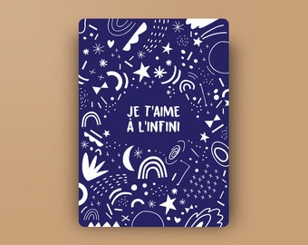 CARTE " Je t'aime à l'infini "