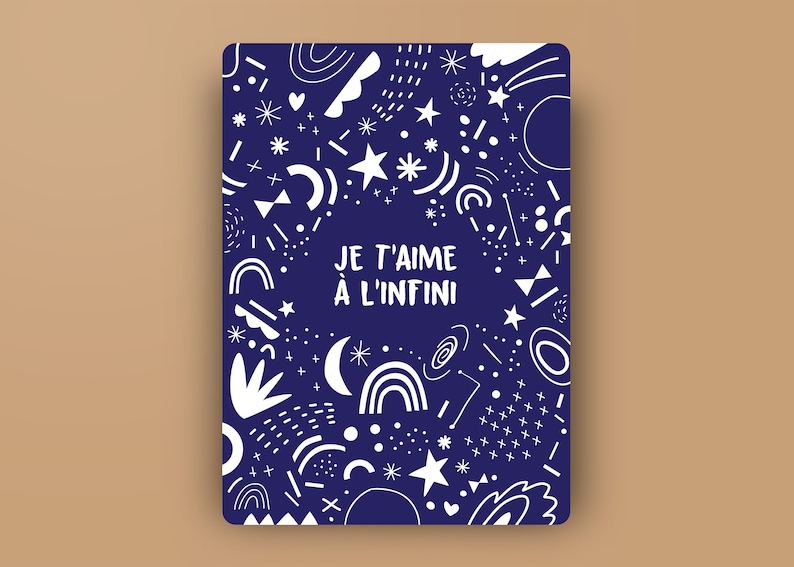 CARTE " Je t'aime à l'infini " image 1