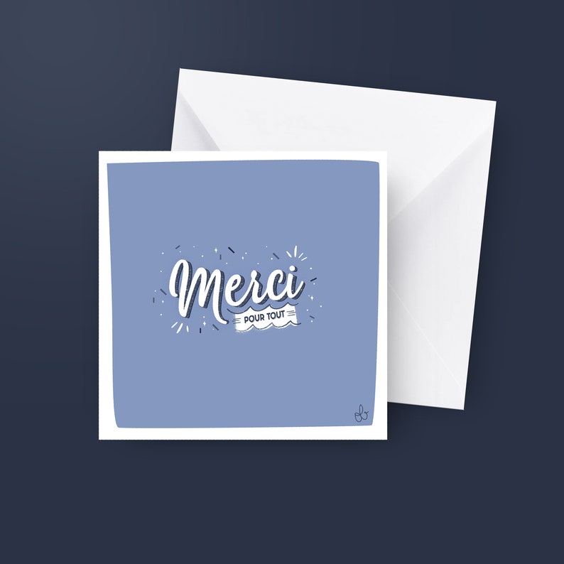 CARTE " Merci pour tout " image 1