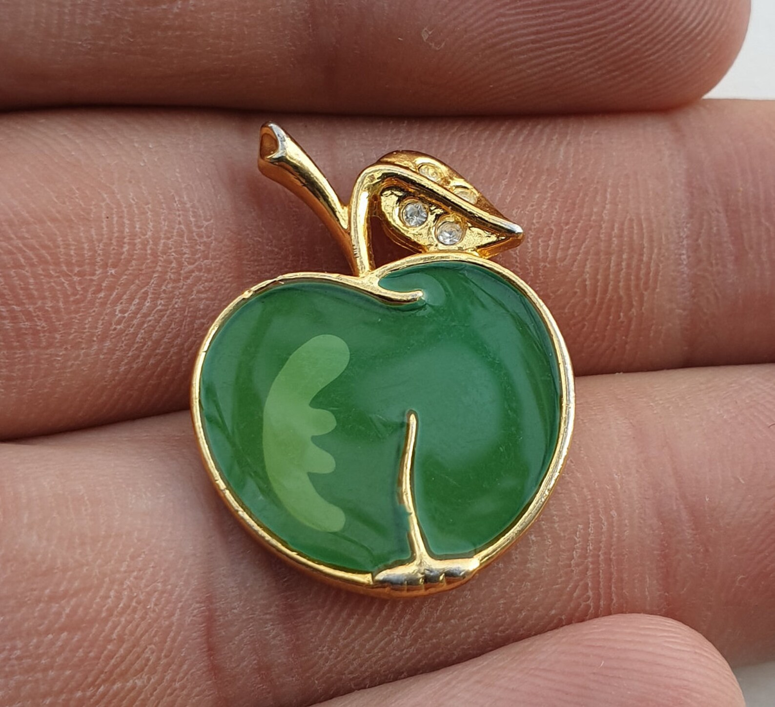 Green apple brooch brooch brooch jewelry old vintage Etsy