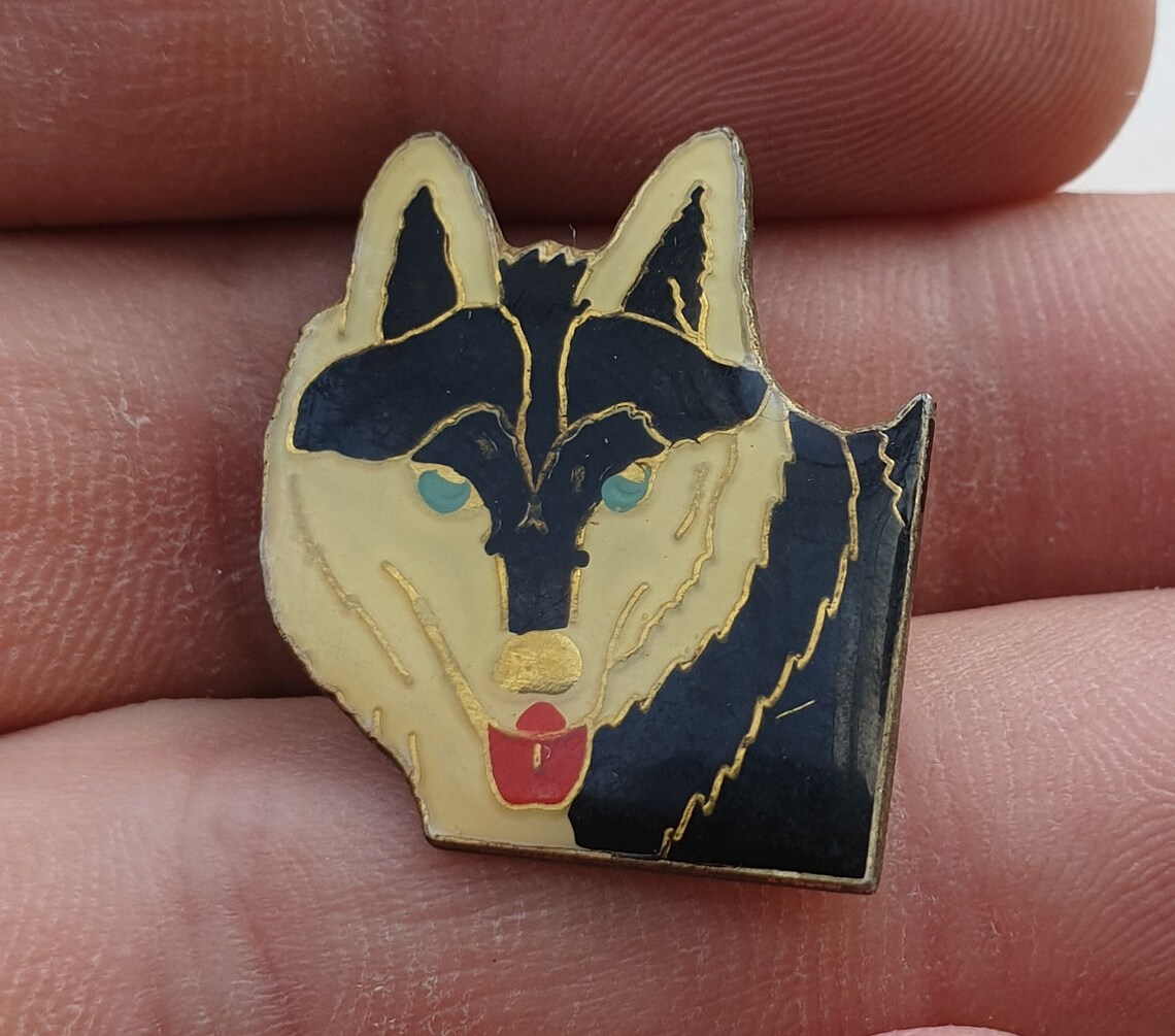 Husky husky pin pin badge dog husky dog pin old Etsy
