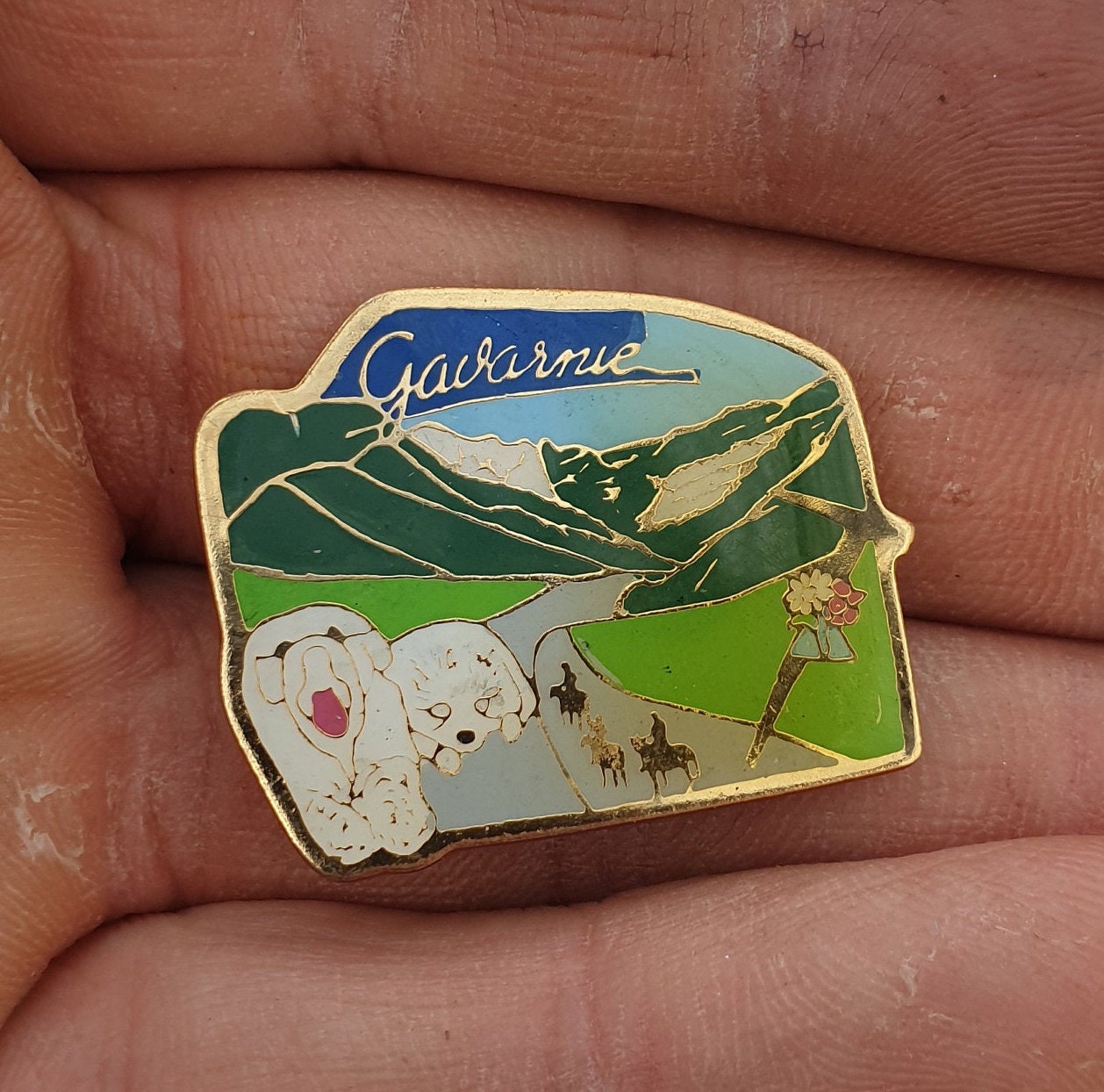 Hiking pin pin badge walking pin collector old vintage Etsy