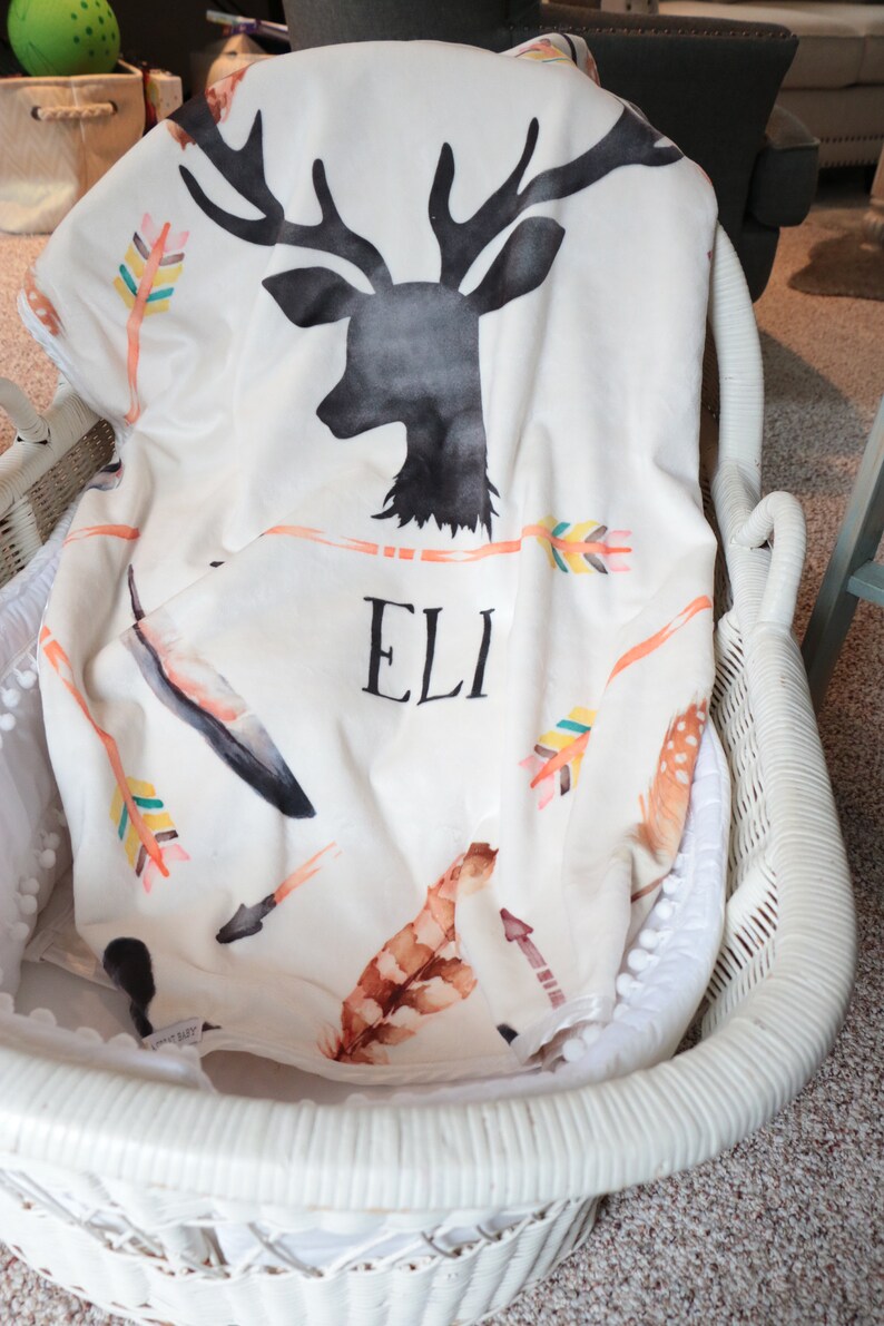 personalized stroller blanket