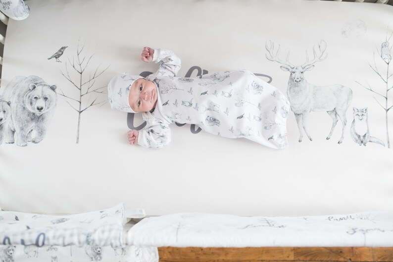 Crib Sheets Baby Sheet Personalized Sheet With Baby Name Etsy