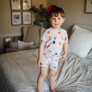 Pyjamas pour enfants, pyjamas personnalisés pour enfants, pyjamas de baseball, cadeau d'anniversaire, pyjamas pour garçon, pyjamas avec nom, pyjamas à imprimé baseball image 7