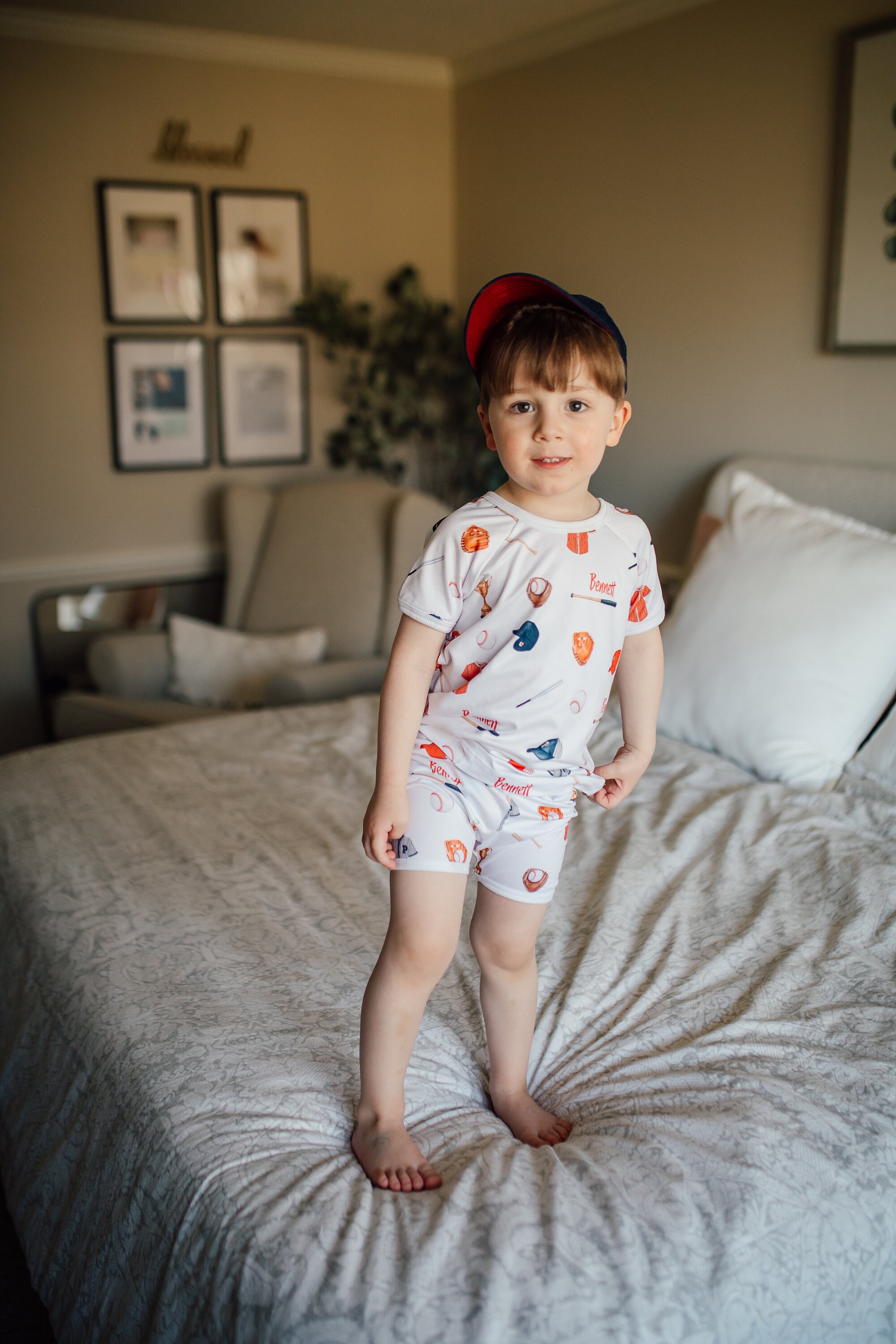 Kids pajamas Kleding Unisex kinderkleding Pyjamas & Badjassen Pyjama Pajamas with Name Baseball Print PJs Baseball Pajamas Birthday Gift Personalized PJs for Kids Boy Pajamas 
