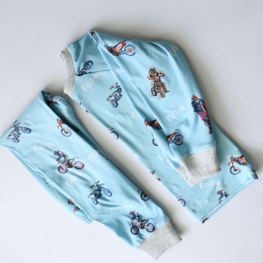 Personalized Kids Dirt Bike Pajamas: Sports Jammies - Etsy