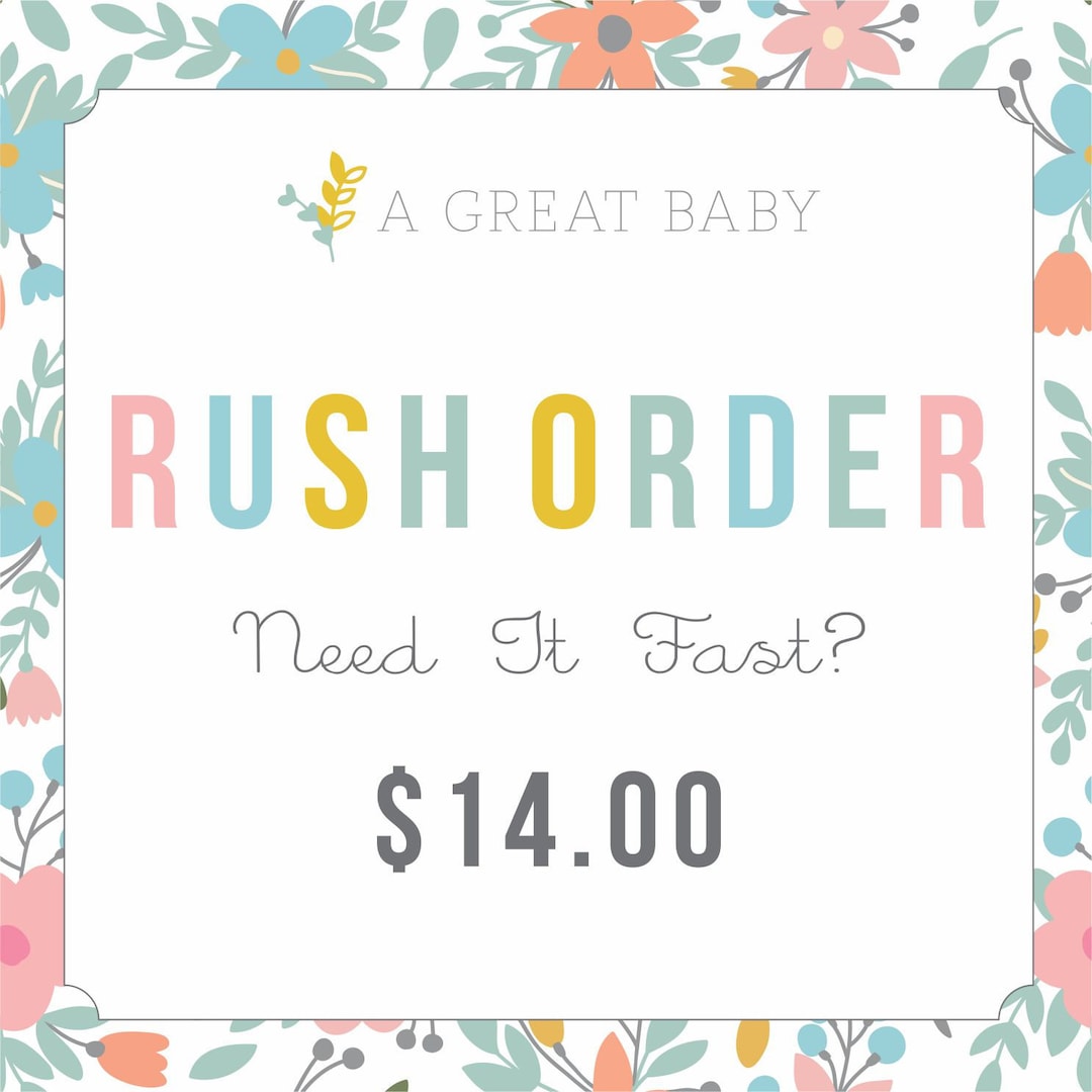 Rush Order Charge Additional Fee for Quick Turn Around Time - Etsy