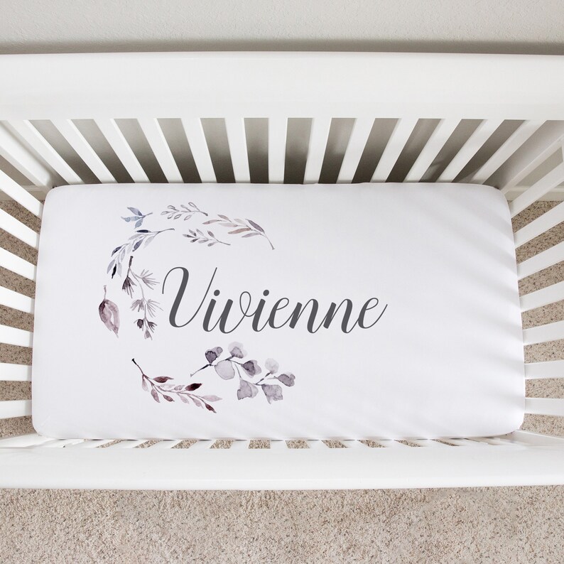 personalized crib sheets girl