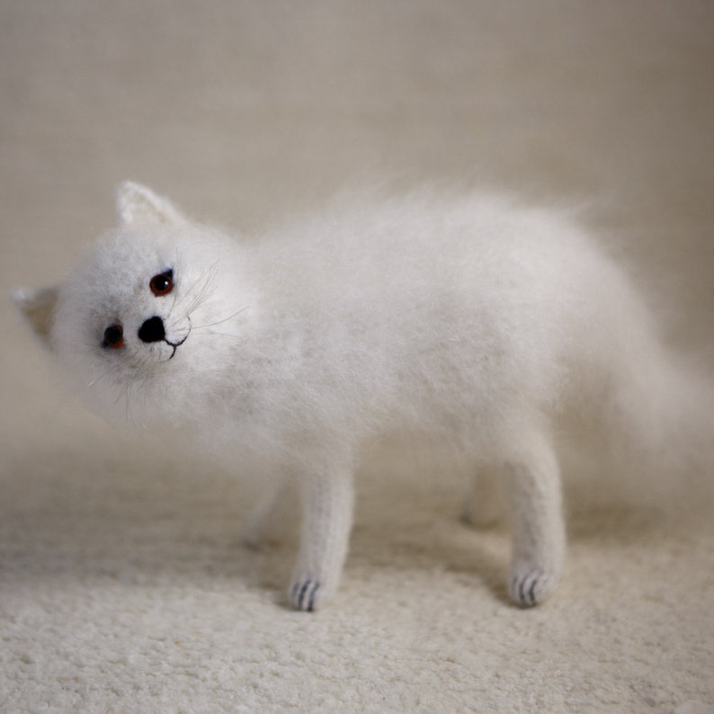 Polar fox Arctic fox white fox cute plush gift home decor Etsy