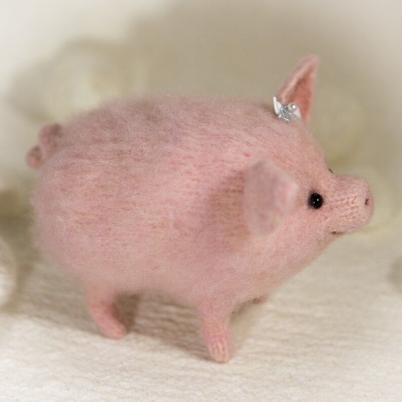 Original Mini Pig Figurine Piglet Pink Animal Gift Cute Home Etsy